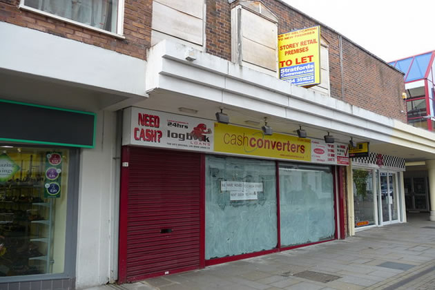 Vacant shops can currently be easily converted into residential