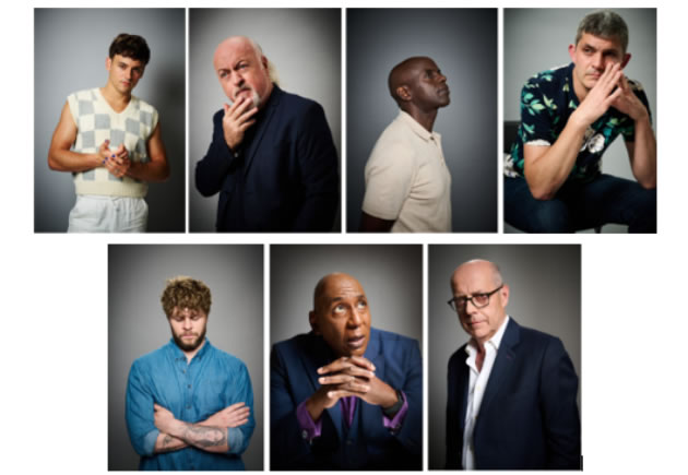 A montage of the photos of celebrities taken by Ray Burmiston 