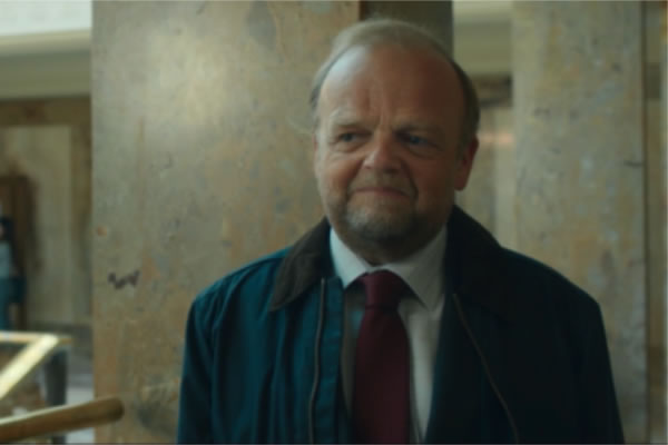 Toby Jones in the marble hall at Wandsworth Town Hall 