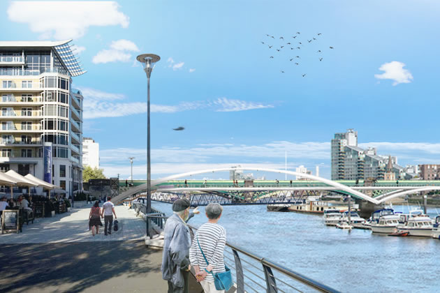 CGI of Cremorne Bridge. Picture: One World Design Architects