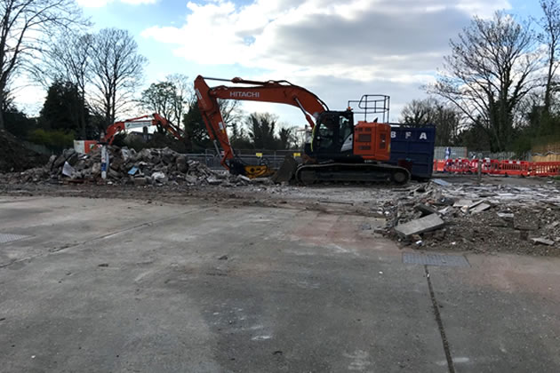 Diggers moved in at the West Hill site over Easter