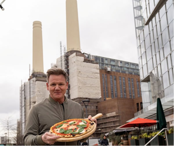 Ramsay with one of his Street Pizzas