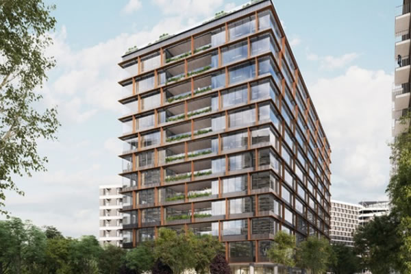 CGI of proposed scheme on the former South London Mail Centre 