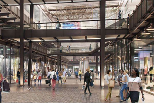 An artist’s impression of the new shopping centre. Picture: Battersea Power Station