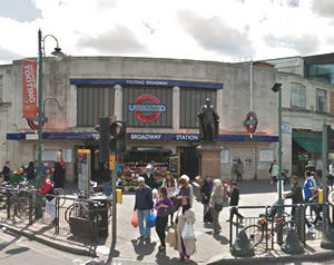 Armed police officers attend scene at Tooting Broadway 